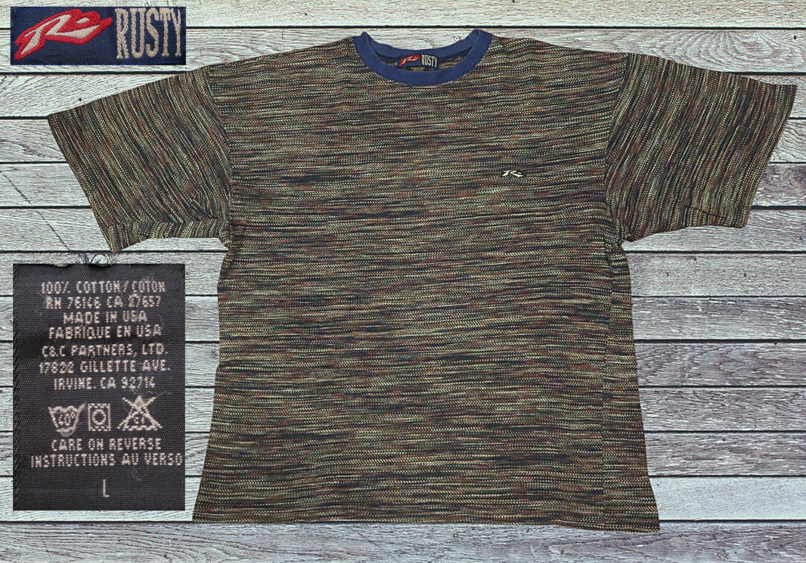 ️️ USA製 Lサイズ RUSTY ラスティ 1990s ビンテージ オールド サーフ