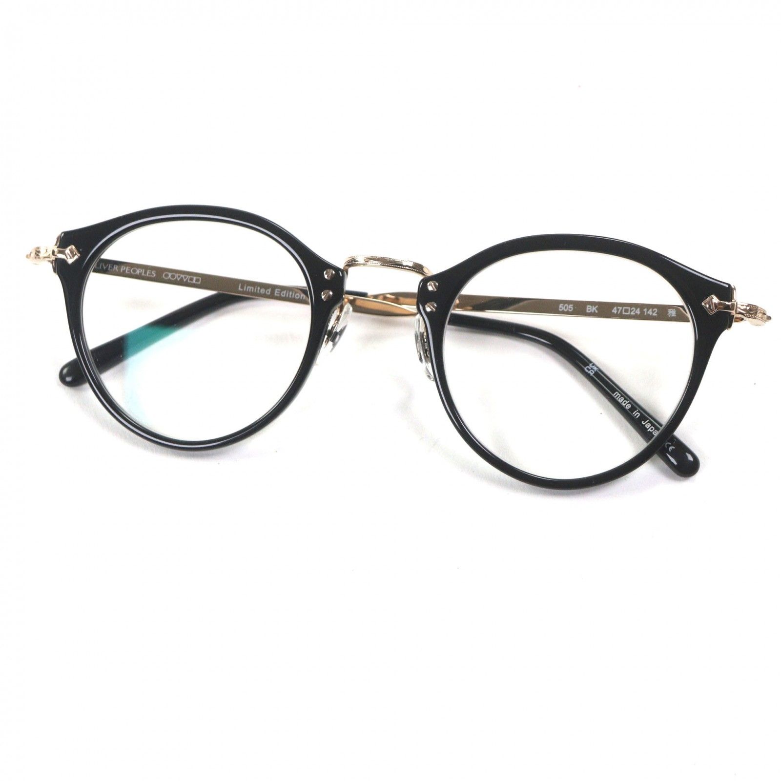 限定品 雅 505 VOT 47-24-142 オリバーピープルズ アイウェア 未使用品▽OLIVER PEOPLES オリバーピープルズ 505 Limited Edition 雅