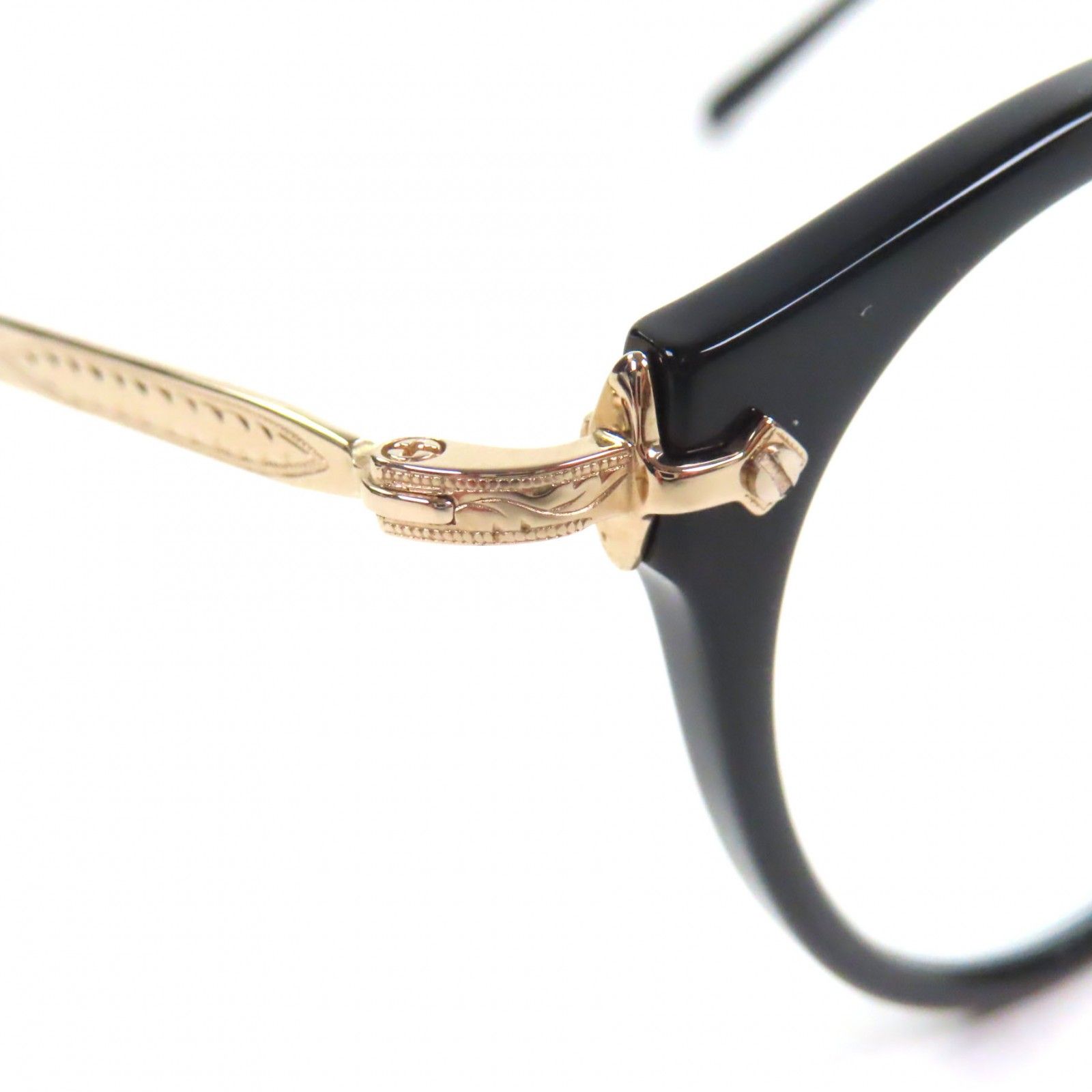 【美品】日本製 Oliver Peoples 505 雅 ブラックゴールド 未使用品▽OLIVER PEOPLES オリバーピープルズ 505 Limited Edition 雅