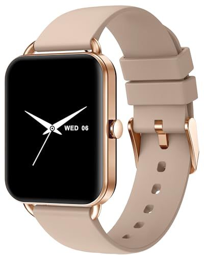 テストする女性誌 LDK ベストバイ受賞 MONOMAM Primo スマートウォッチ レディース 小さめ iPhone対応 アンドロイド対応 AMOLED 常時表示 ベルト幅18mm メンズ 活動量計 Line 着信通知 母の日 Rose Beigri