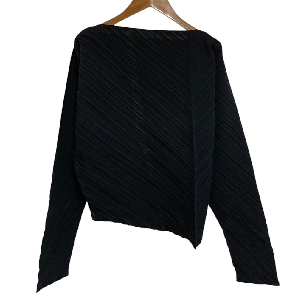 良品 ISSEY MIYAKE イッセイミヤケ 筆タグ プリーツ アシンメトリー 