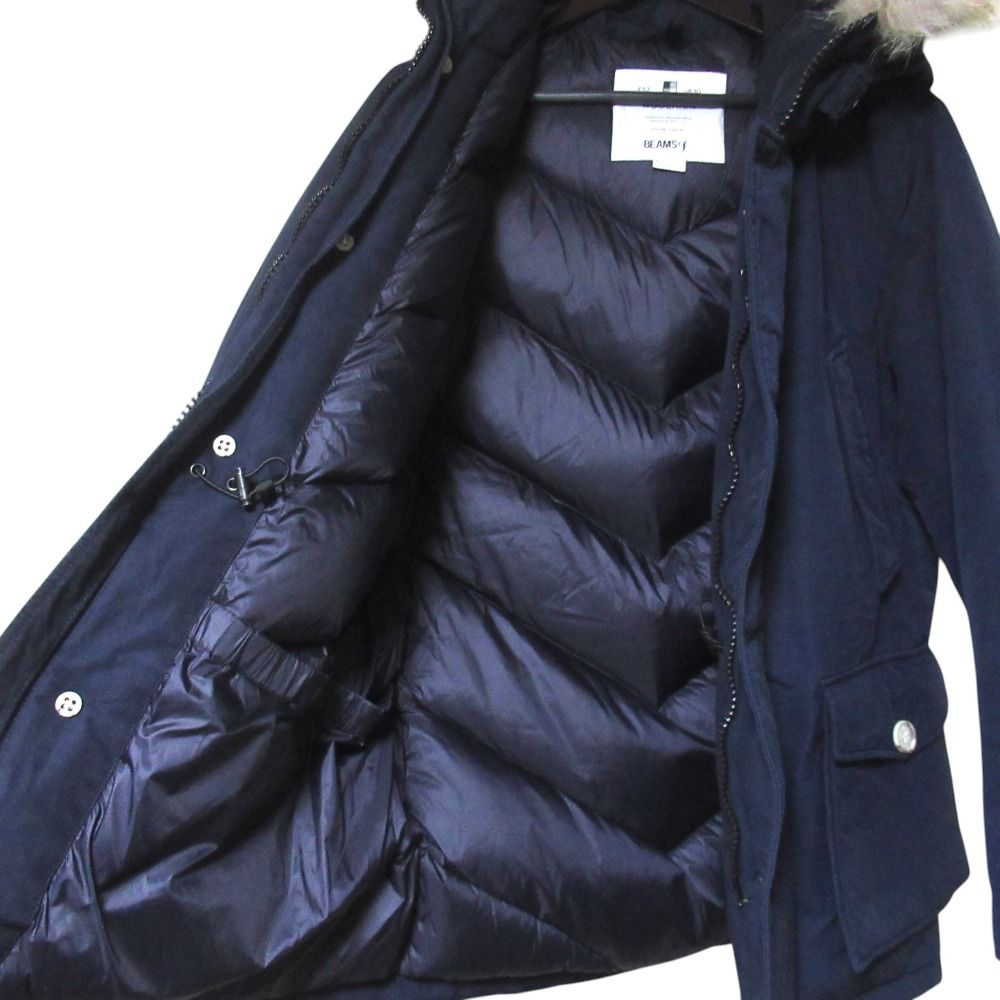 美品 WOOLRICH ウールリッチ BEAMS F別注 コヨーテファー アークティックパーカ ダウンコート WOCPS2948 サイズEU S ネイビー メンズ 古着 中古 USED 美品 WOOLRICH ウールリッチ BEAMS F別注 コヨーテファー アーク