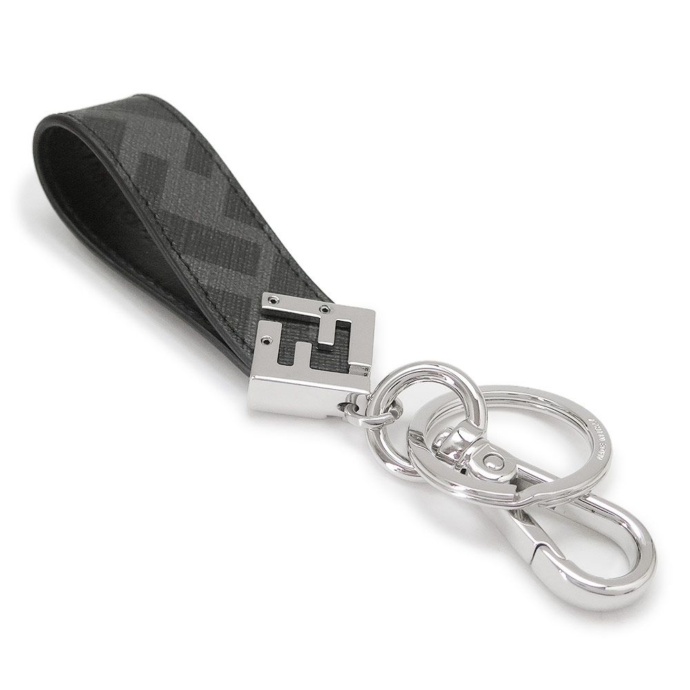 フェンディ FENDI キーホルダー メンズ FFスクエア 7AP100 AFCB F0GXN キーリング キーフック FFキャンバス ブラック フェンディ FENDI キーホルダー メンズ FFスクエア 7AP100 AFCB