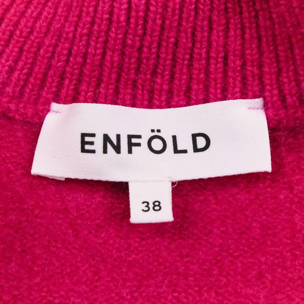 美品 24AW ENFOLD エンフォルド ウェーブ ニットパーツ トップス 300HA170-2290 サイズ38 ピンク レディース 古着 中古 USED 美品 24AW ENFOLD エンフォルド ウェーブ ニットパーツ トップス
