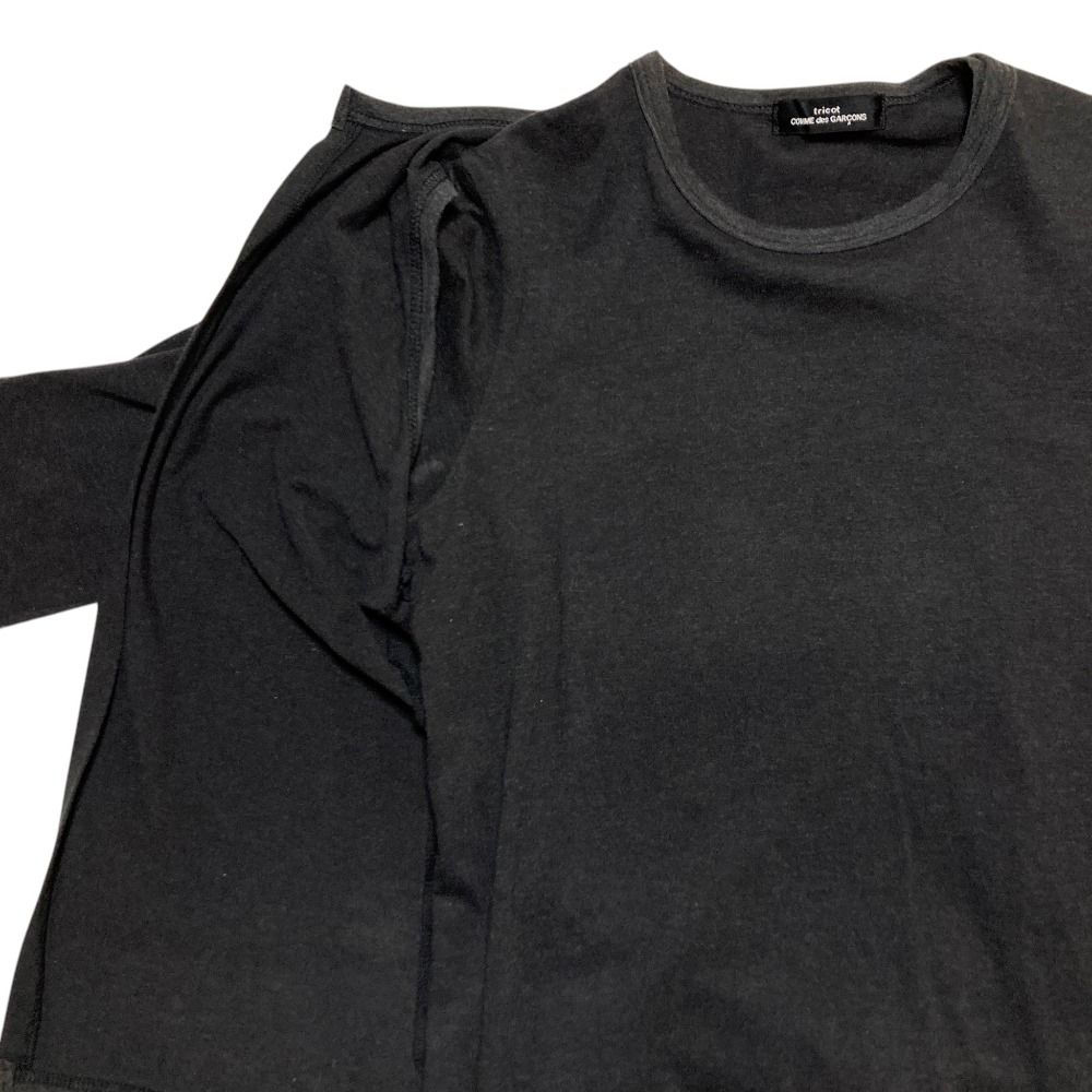 良品 tricot COMME des GARCONS トリココムデギャルソン AD2004 コットン レイヤード アンサンブル風 カットソー グレー レディース 古着 中古 USED 良品 tricot COMME des GARCONS トリココムデギャルソン AD2004