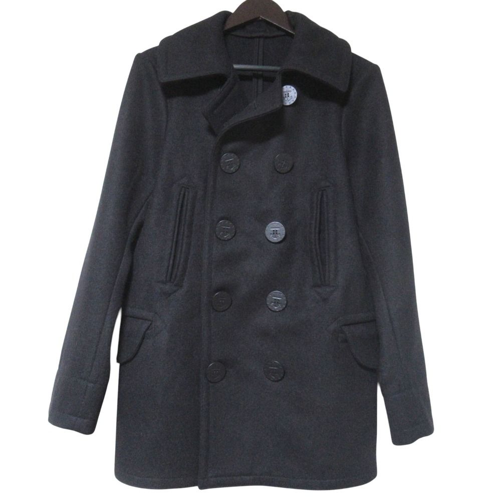 美品 ANATOMICA アナトミカ PEA COAT FRENCH WOOL 13スター Pコート ピーコート サイズXS ブラック メンズ 古着 中古 USED 美品 ANATOMICA アナトミカ PEA COAT FRENCH WOOL 13スター Pコート