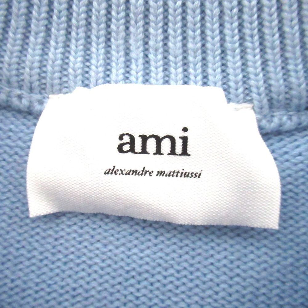 美品 ami アミパリス ハート刺繍 長袖 クルーネック ニット セーター 
