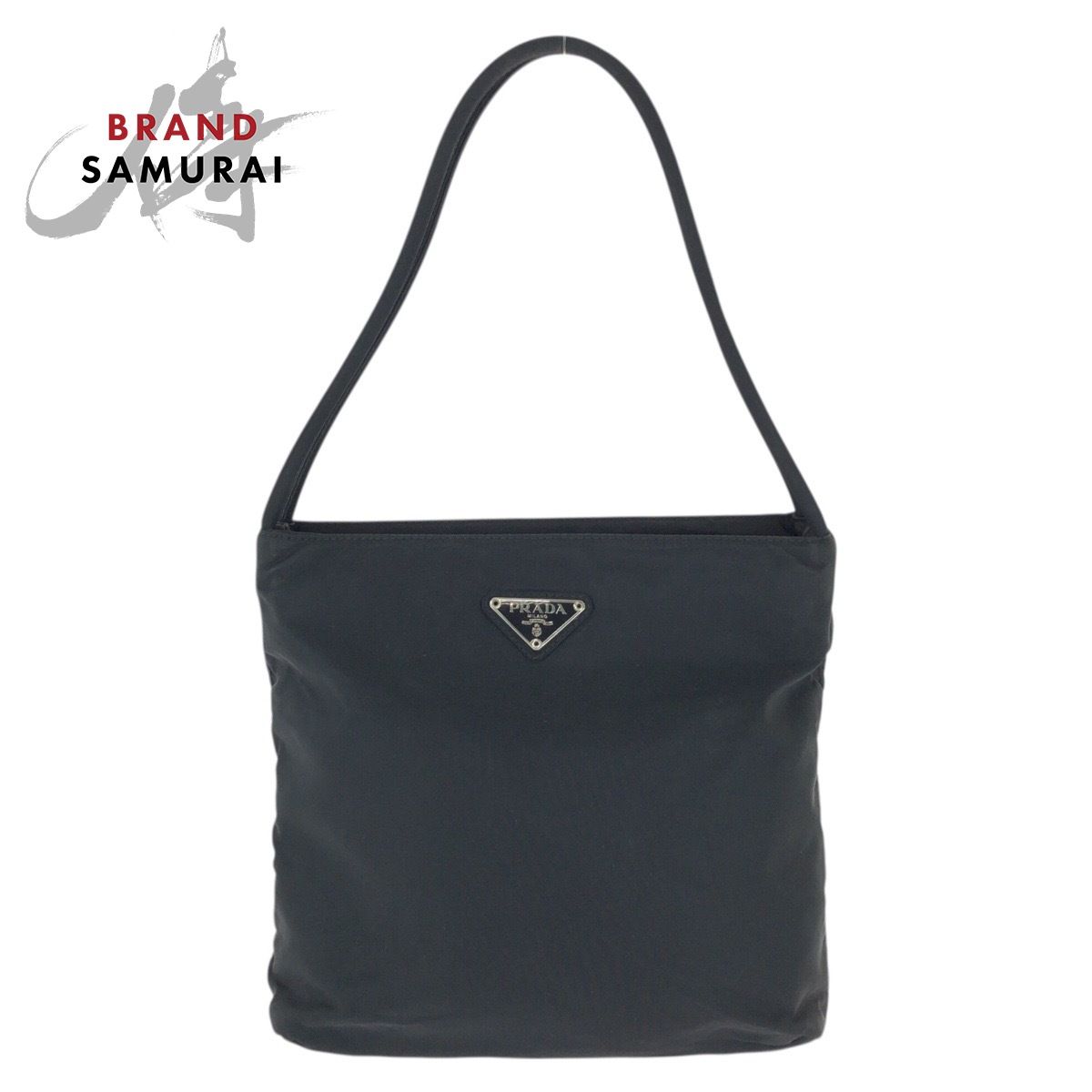 美品 PRADA プラダ テスート 三角ロゴプレート ブラック 黒 美品 PRADA プラダ テスート 三角ロゴプレート ブラック 黒