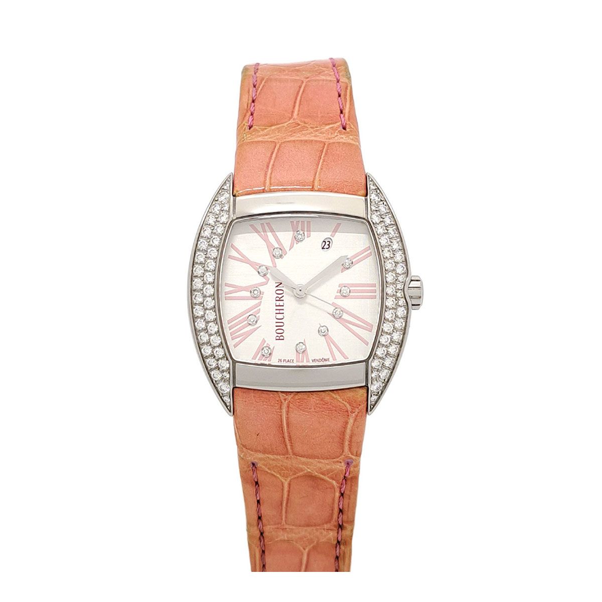 ブシュロン MEC メック ダイヤ オートマチック 自動巻き ステンレススティール レディース Boucheron 【中古】 【時計】 BOUCHERON - ブシュロン MEC メック ダイヤ オートマチック 自動巻き