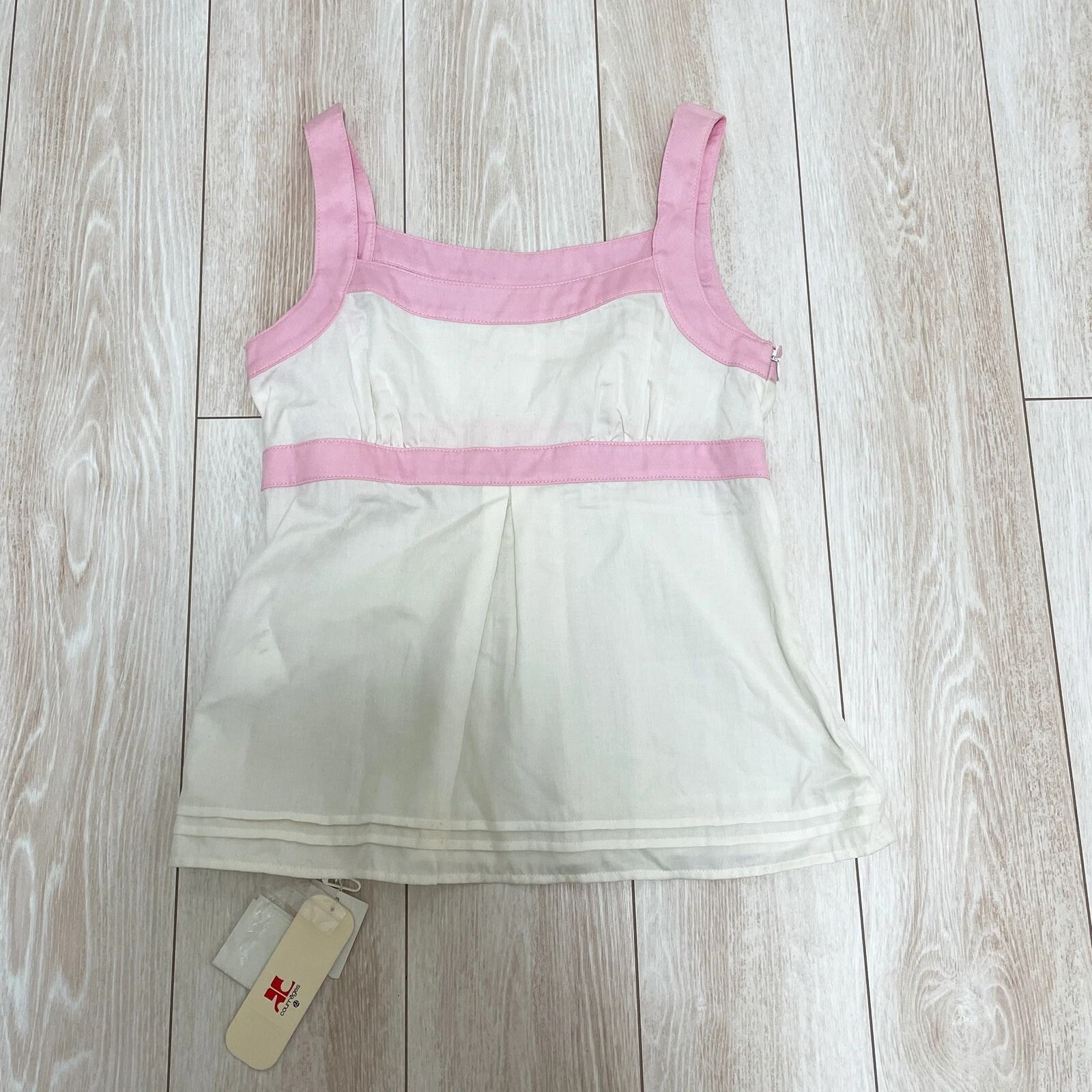 未使用タグ付き Courreges21 クレージュ キャミソール ノースリーブ