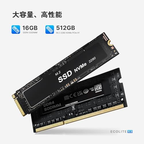 BOSGAME ECOLITE Series E3 ミニPC N95 MiNipc 16GB 512GB NVMe SSD