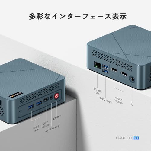 BOSGAME ECOLITE Series E3 ミニPC N95 MiNipc 16GB 512GB NVMe SSD