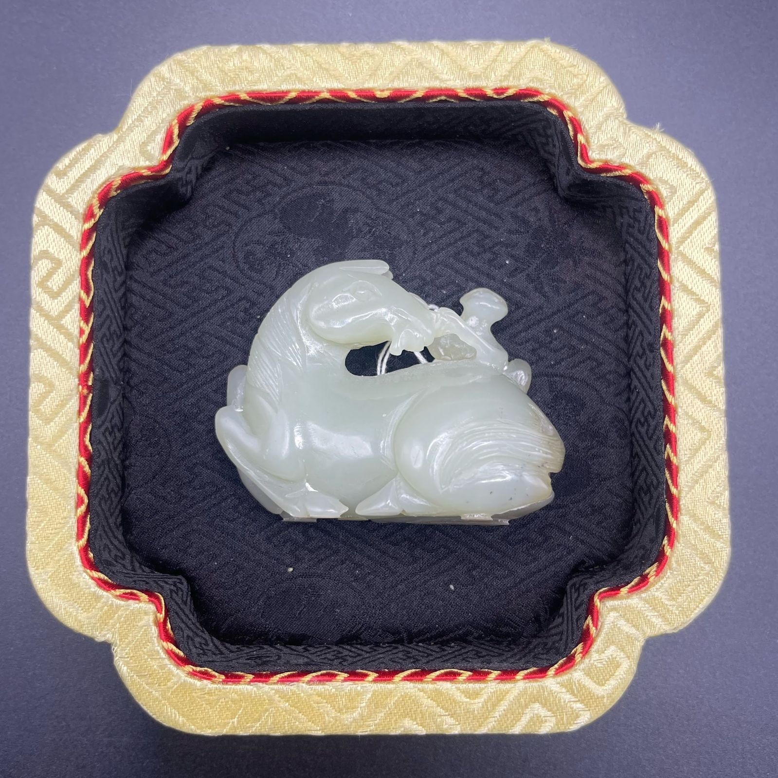 ♥値下げ！♥ 中国 玉製 彫刻 馬 石製 置物 骨董 古玩 Yahoo 