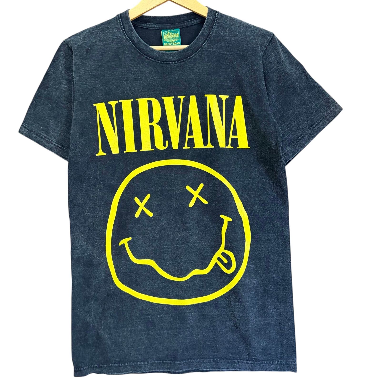 新品 NIRVANA ニルヴァーナ Tシャツ M 黒 スマイリー ロゴ 両面 