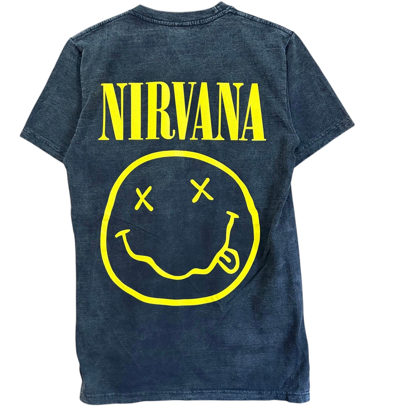 新品 NIRVANA ニルヴァーナ Tシャツ M 黒 スマイリー ロゴ 両面 