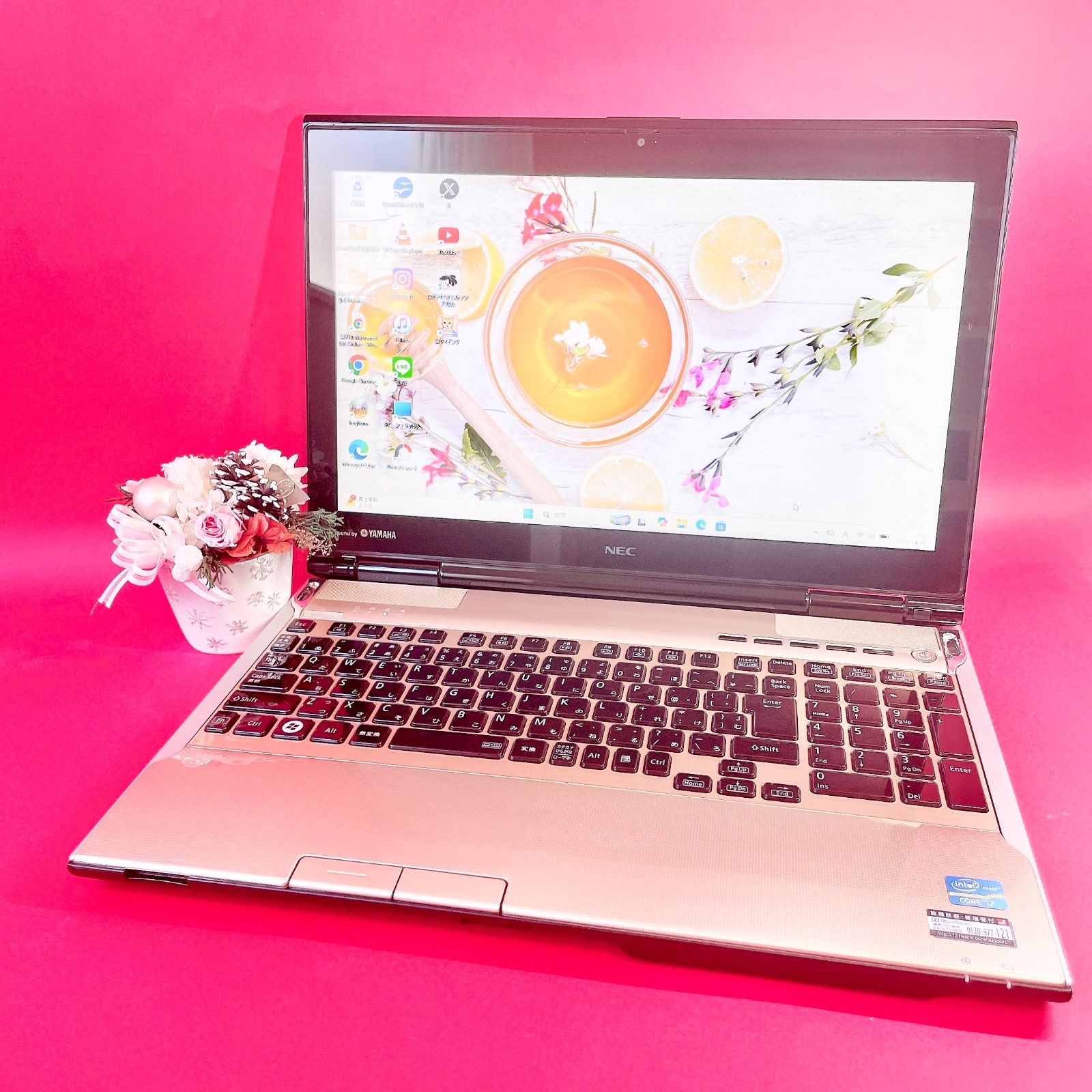 NEC Corei7 16GB✨️SSD256GB ゴールドノートPC - メルカリ