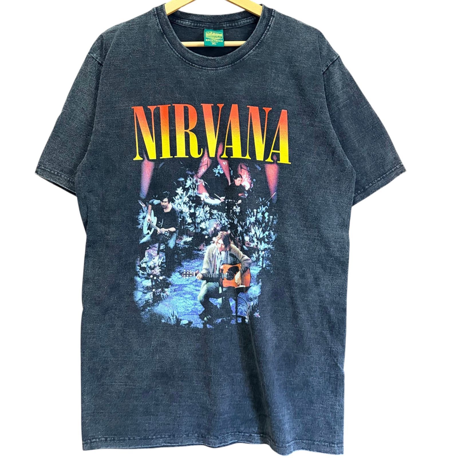 新品 ニルヴァーナ バンドTシャツ XL 墨黒 ロックT バンドT NIRVANA