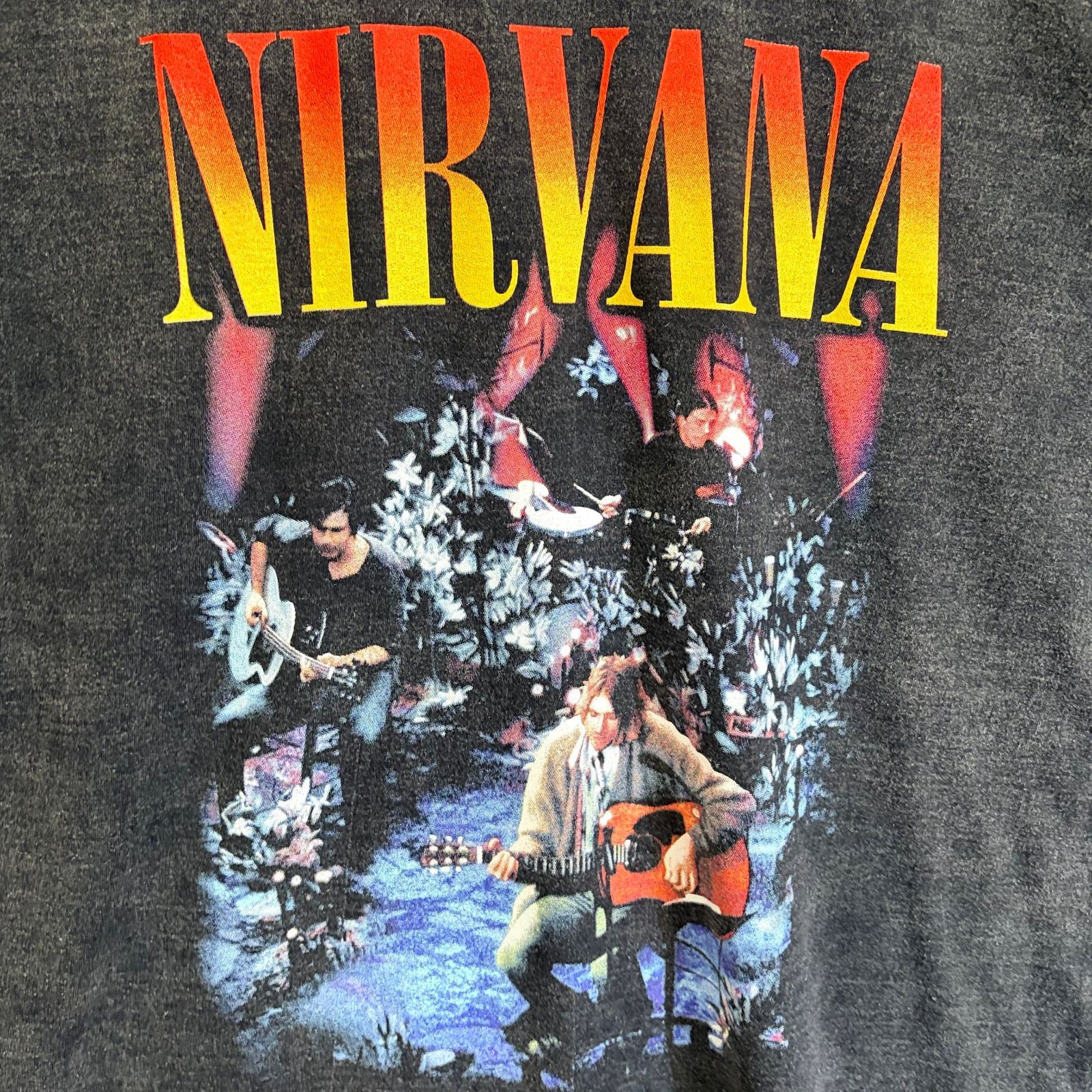 新品 ニルヴァーナ バンドTシャツ XL 墨黒 ロックT バンドT NIRVANA 