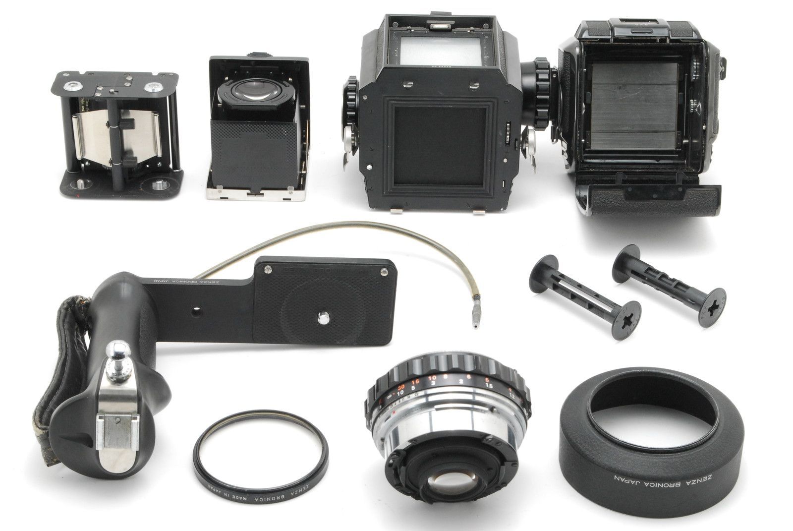 美品】ゼンザ ブロニカ フィルム カメラ Zenza Bronica S2A Black Film