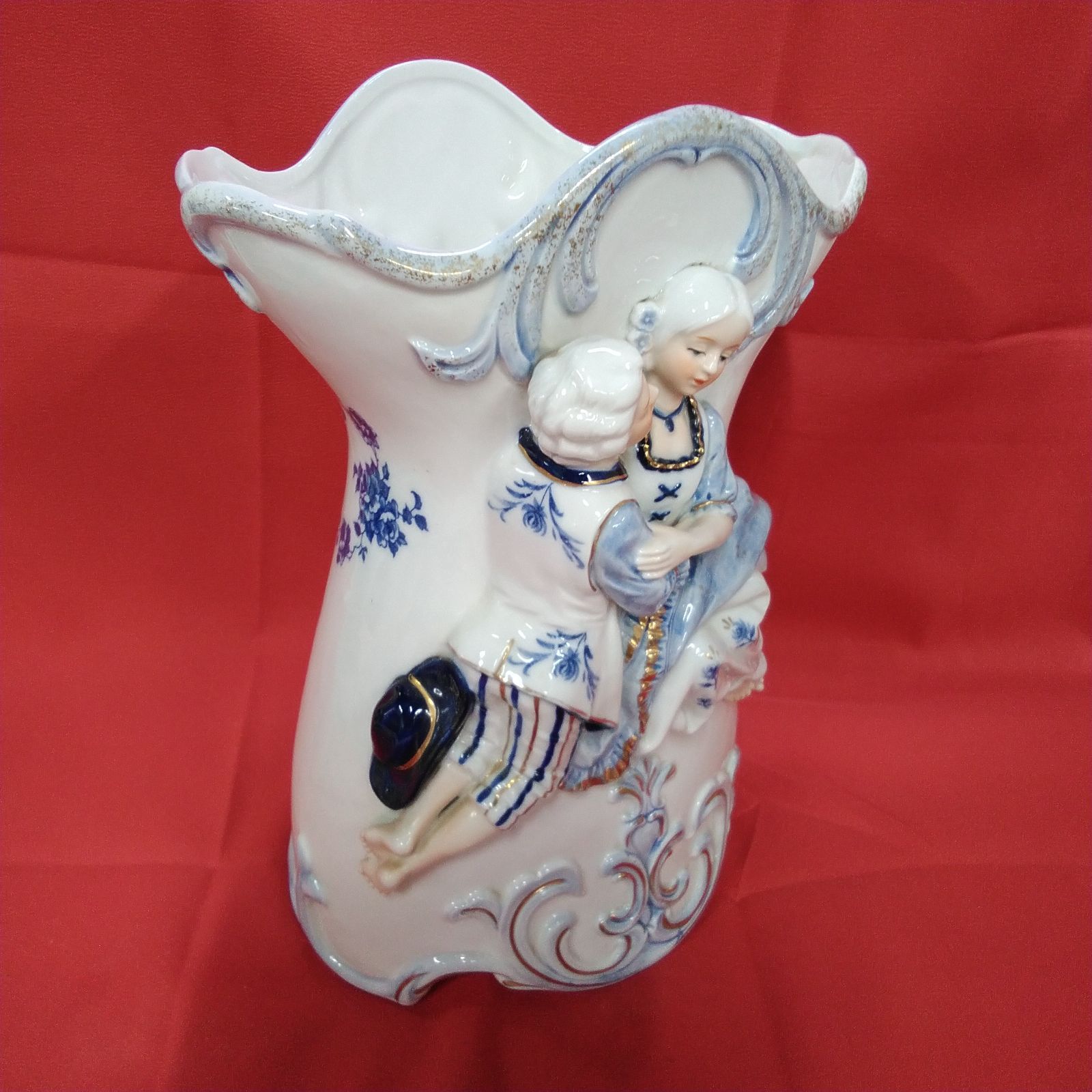 ベルリン王立磁器製作所【KPM】職人手描き品デコラティブコバルト花瓶 