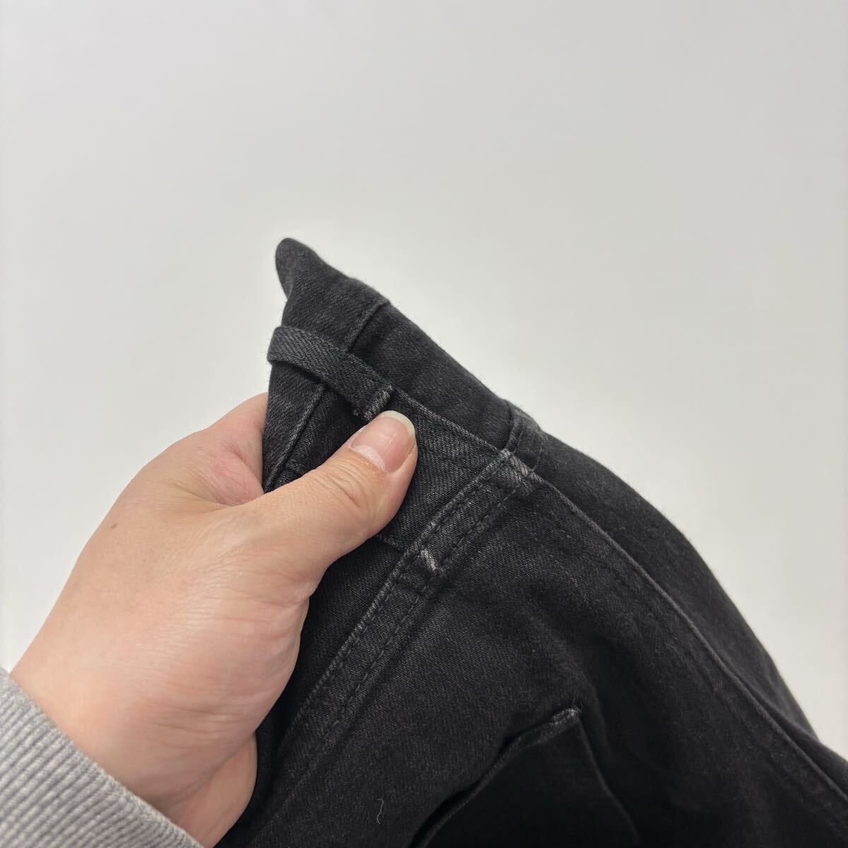 2014 SAINT LAURENT サンローラン 002 ダメージ加工 ブラック デニム 