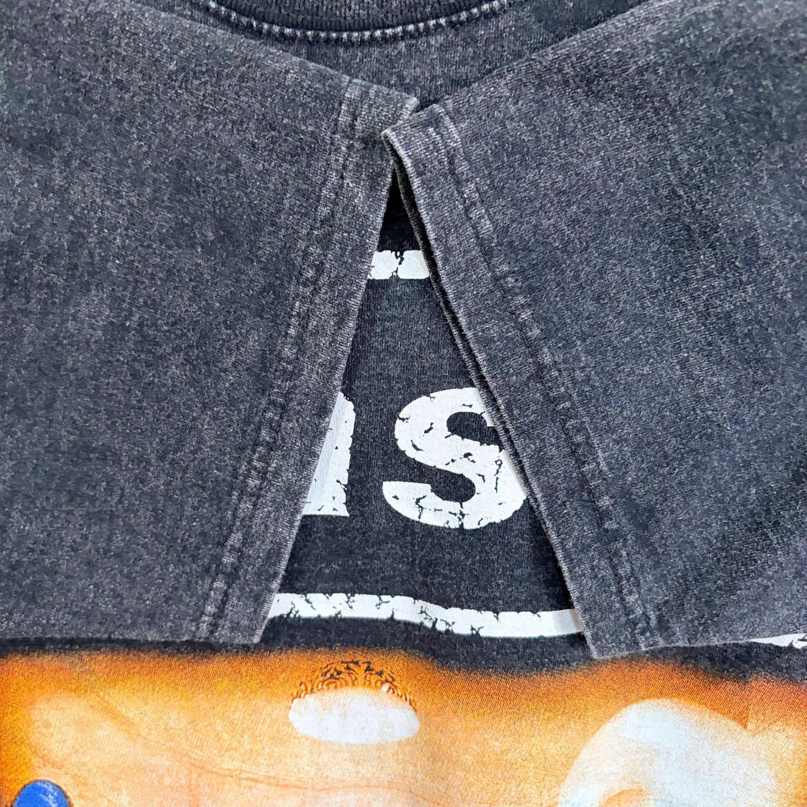 新品 オアシス Oasis Tシャツ L 墨黒 フェード ブラック バンドT 