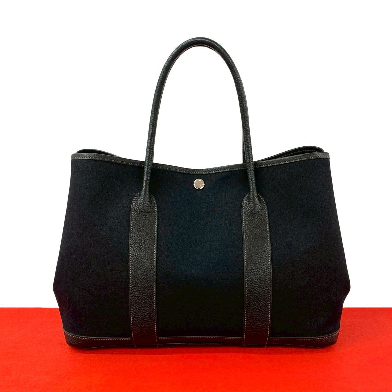 極 美品 □J 刻印 HERMES エルメス ガーデンパーティPM トワル 