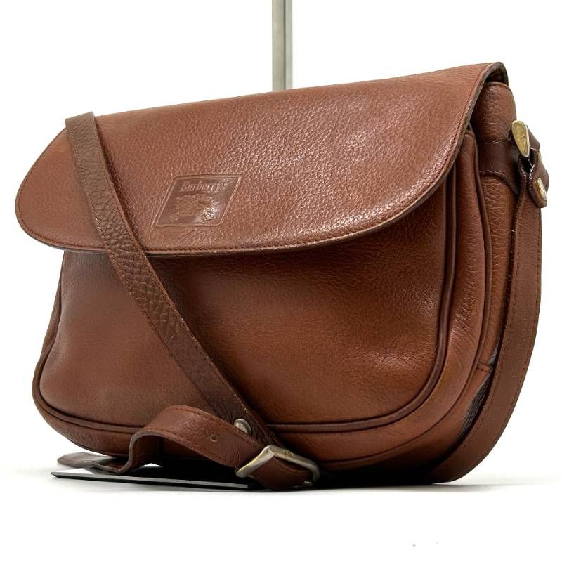 レディース Burberrys ハンドバッグ ブラウン レザー