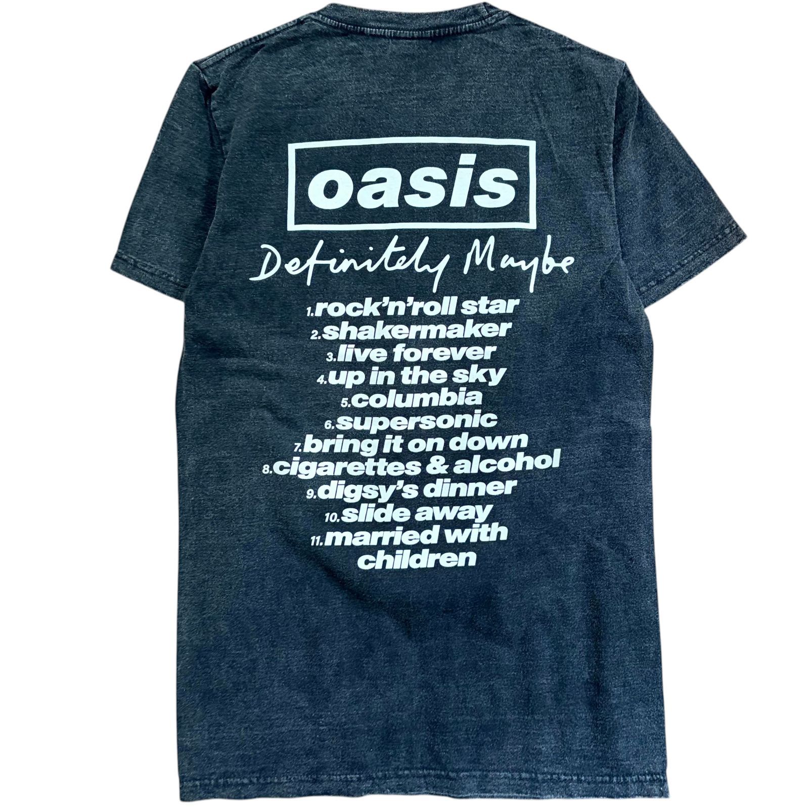 新品 オアシス Oasis Tシャツ M 墨黒 デフィニトリー・メイビー リアム