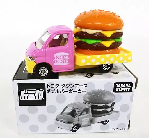 中古トミカ 1&frasl;64 トヨタ タウンエース ダブルバーガーカー(ピンク