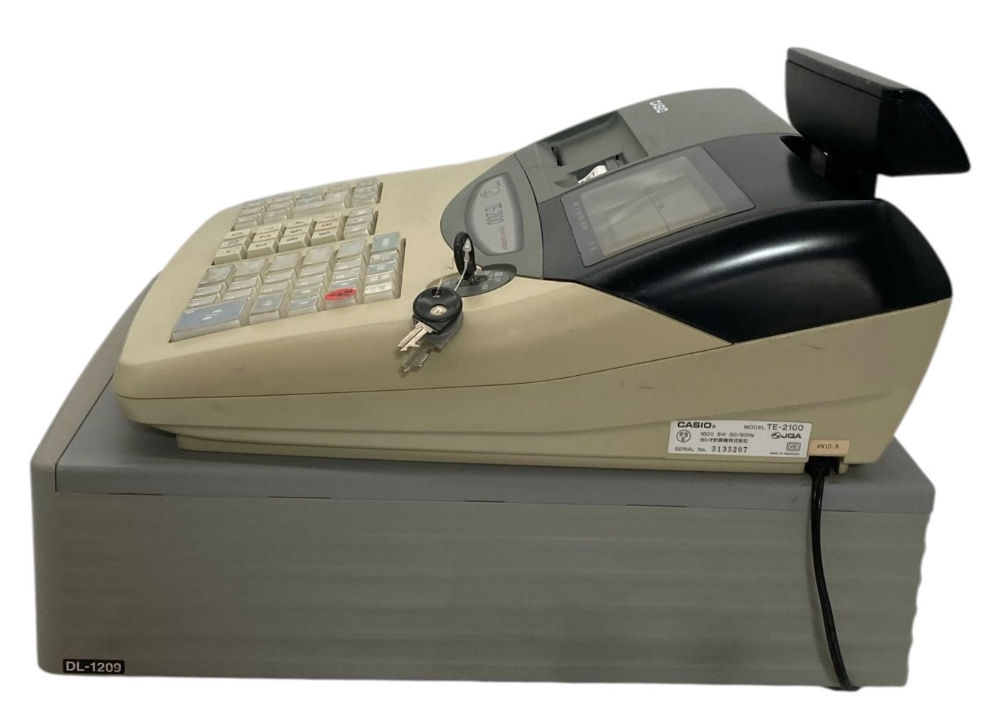 s959【動作確認済み】CASIO TE-2100-15S グレー 電子レジスター 15部門