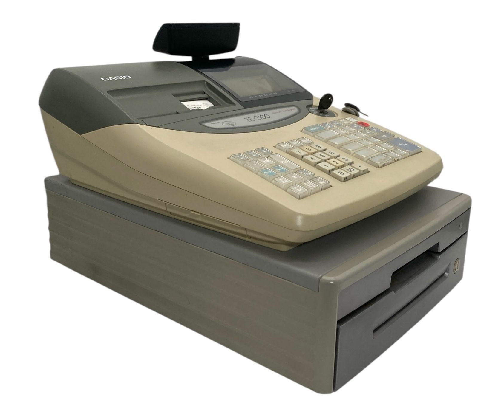 s959【動作確認済み】CASIO TE-2100-15S グレー 電子レジスター 15部門
