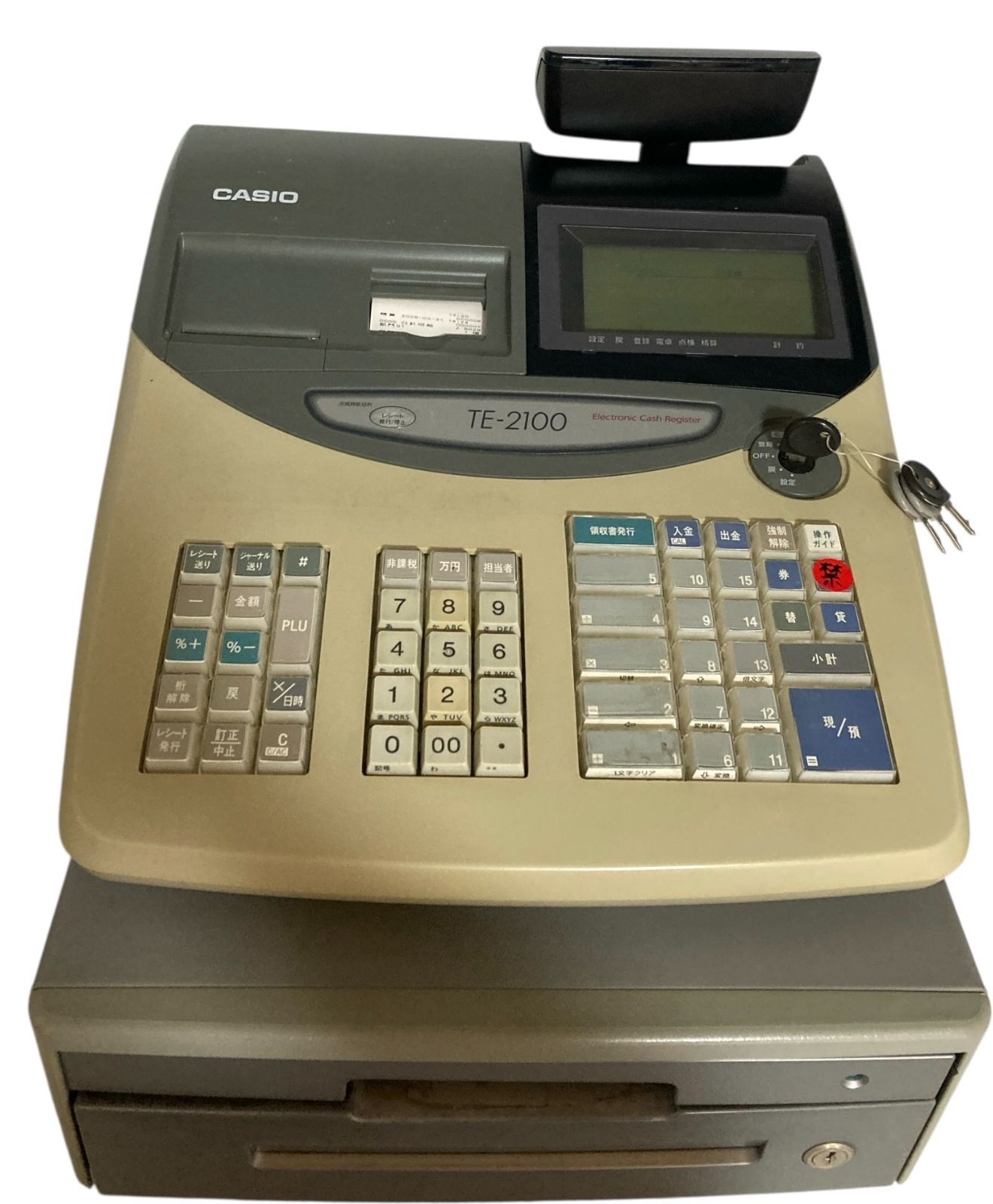CASIO レジスター TE-2100 公式通販 動作品です。 CASIO レジスター TE