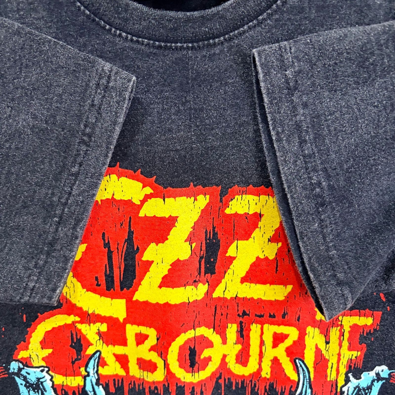 新品 オジーオズボーン Tシャツ M 墨黒 バンドT ロックT 蝙蝠 コウモリ 