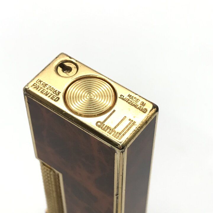 良品 Dunhill ダンヒル マーブル柄 ローラー式 ガスライター ラッカー