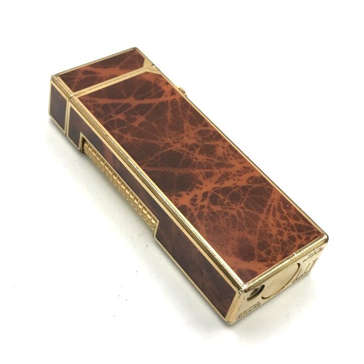 良品 Dunhill ダンヒル マーブル柄 ローラー式 ガスライター ラッカー