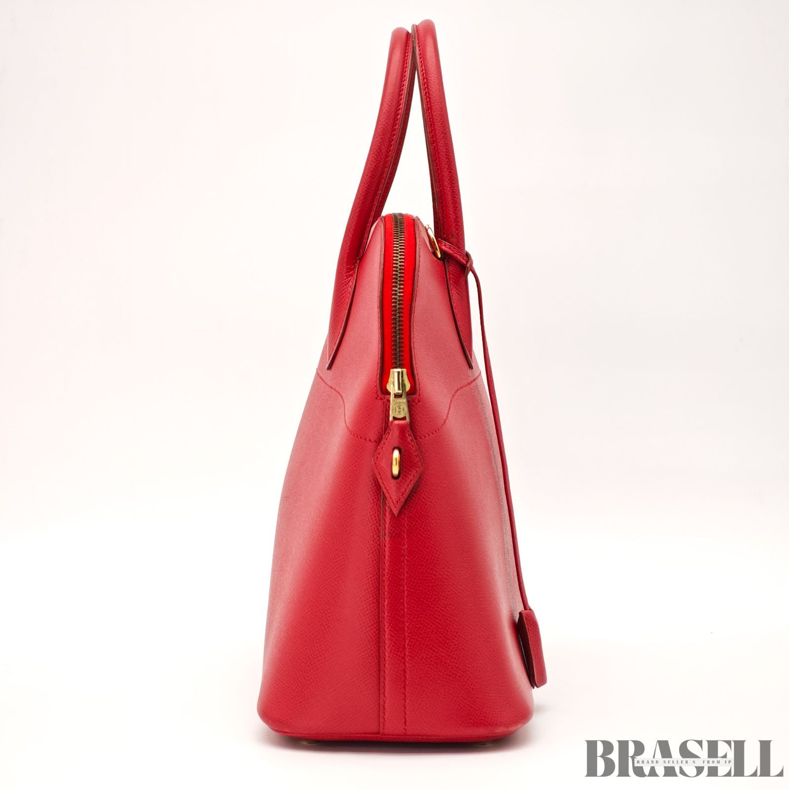 HERMES ボリード35 バッグ 2way ハンドバッグ ショルダーバッグ レッド