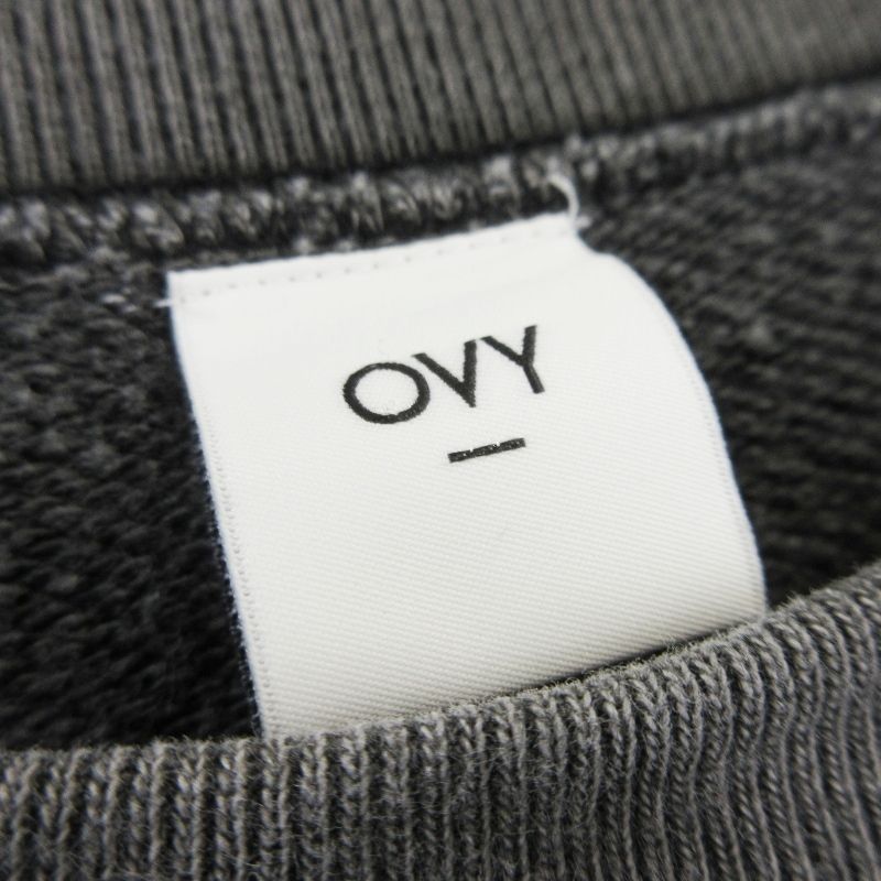 美品 OVY オヴィ スウェットシャツ Pigment Damage Processing Crew