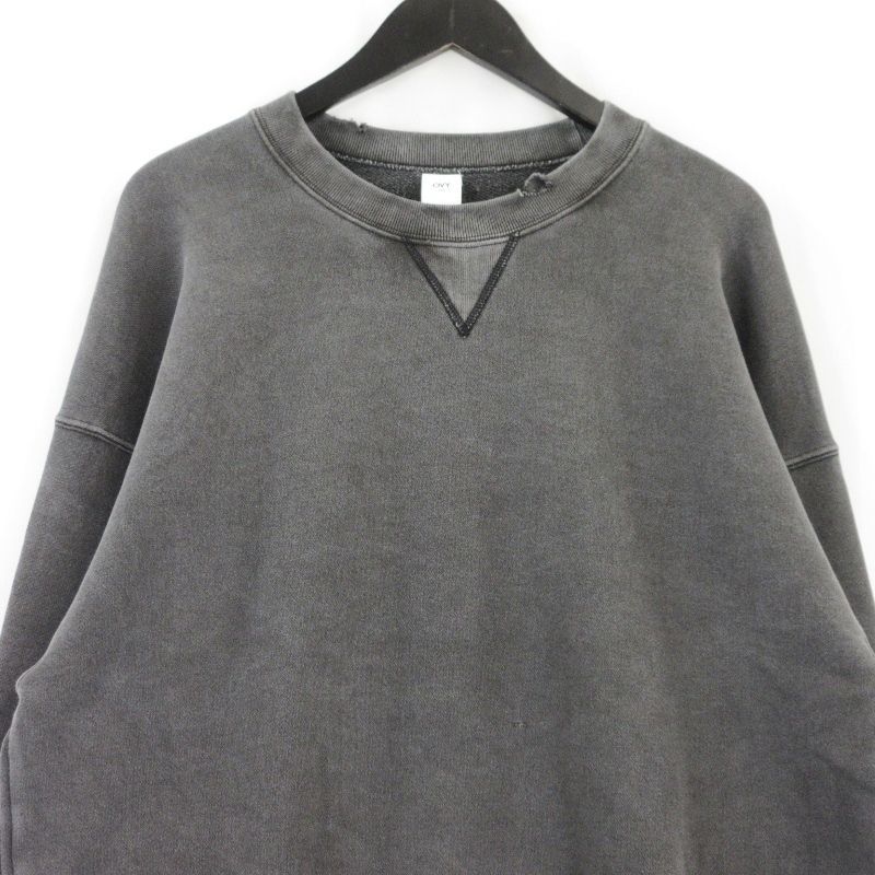 美品 OVY オヴィ スウェットシャツ Pigment Damage Processing Crew
