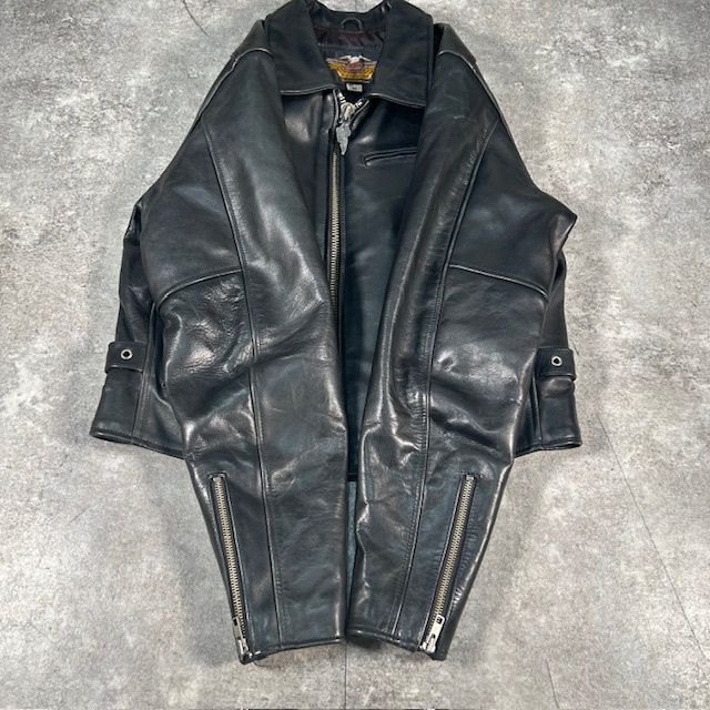 HARLEY DAVIDSON ハーレーダヴィッドソン 襟付き 牛革 シングル