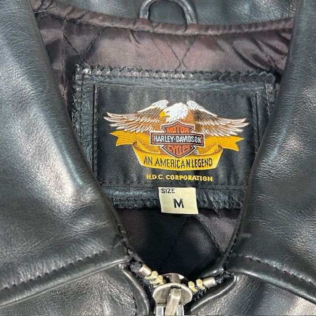 HARLEY DAVIDSON ハーレーダヴィッドソン 襟付き 牛革 シングル