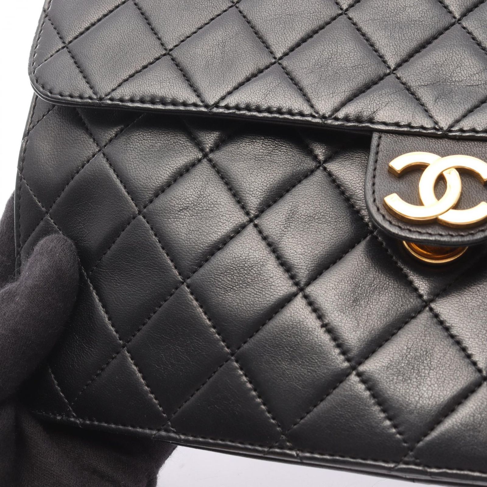 シャネル CHANEL ショルダーバッグ マトラッセ A03570 ブラック