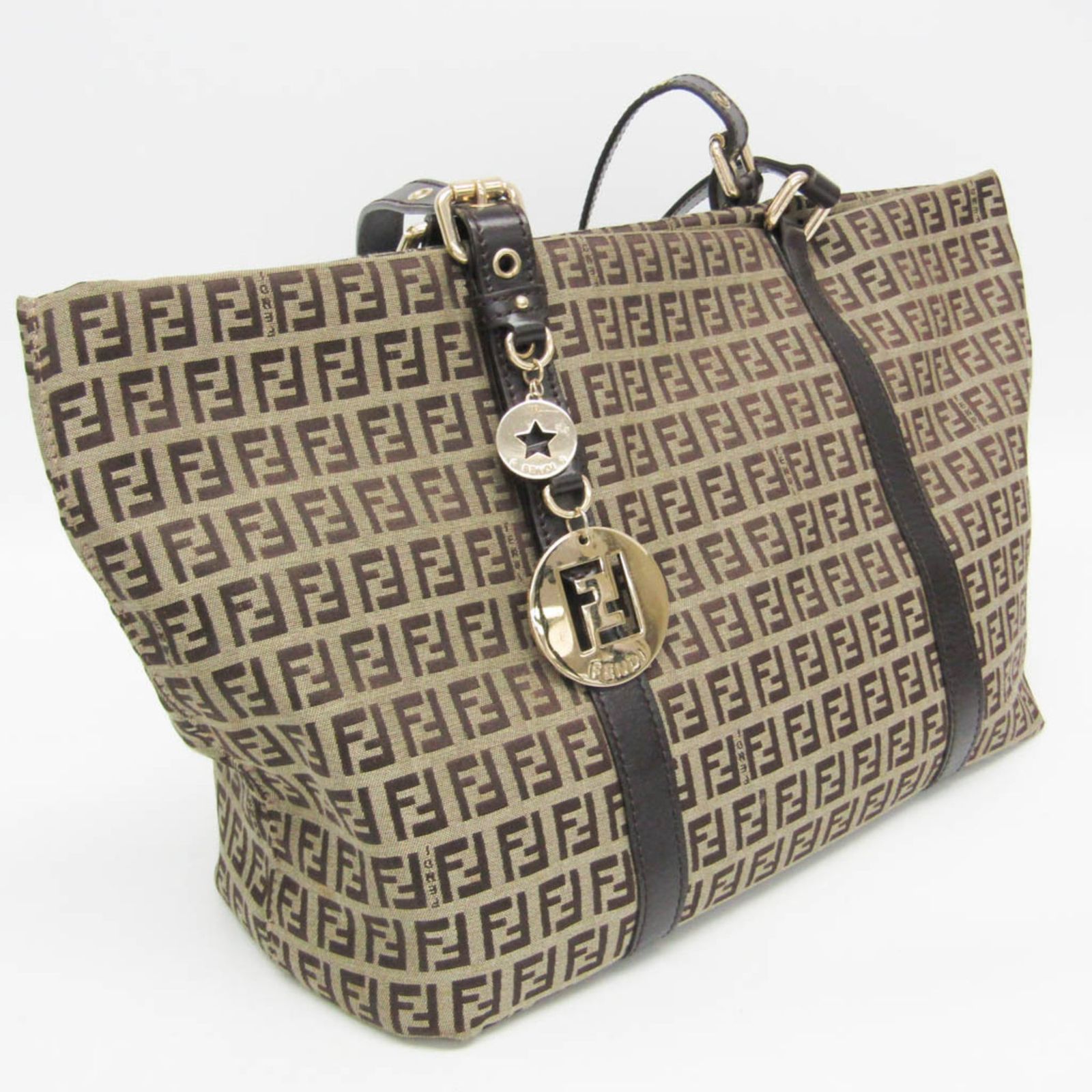 フェンディ(Fendi) ズッキーノ 8BH215 レディース キャンバス,レザー