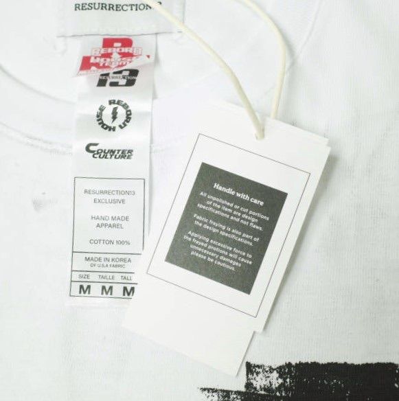 RESURRECTION13 リザラクション13 24SS Resurrection13 Painted T-Shirt ペイントオーバーサイズTシャツ M ホワイト 半袖 トップス【新古品】【中古】【RESURRECTION13】 RESURRECTION13 リザラクション13 24SS Resurrection13 Painted T