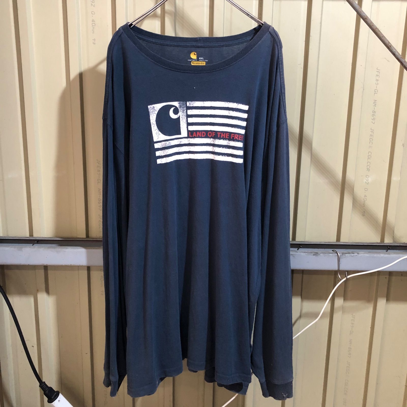 2354 Carhartt 長袖カットソー ネイビー 4XL カーハート ロングTシャツ 