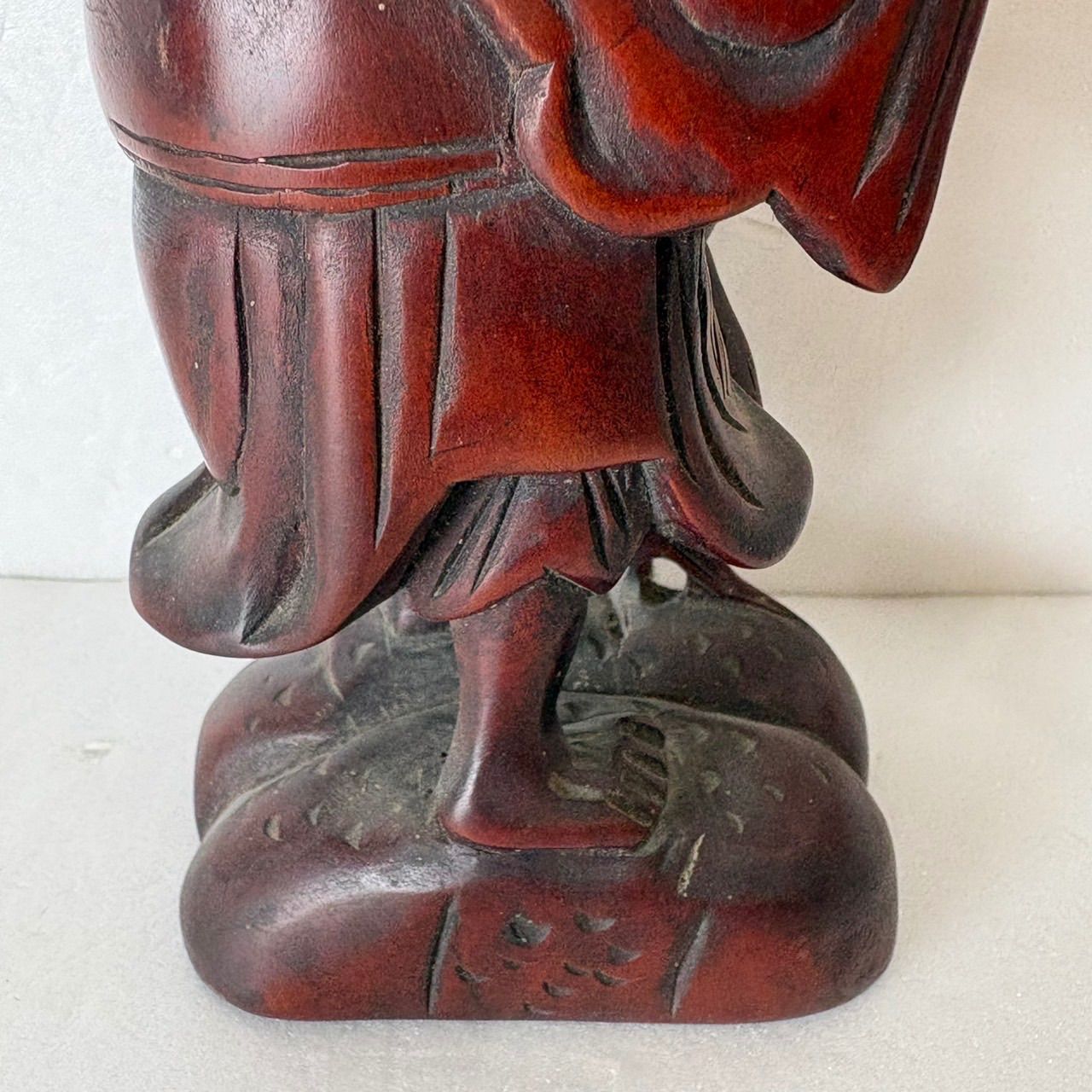 木彫り 老人 置物】仙人 魚釣り 木製 彫刻 美術工芸品 インテリア 