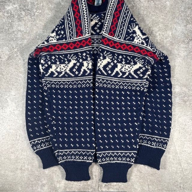 L.L.Bean エルエルビーン 80's ノルディック柄ニット ニット ネイビー