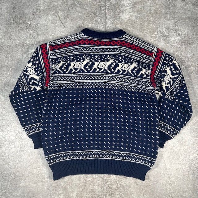 L.L.Bean エルエルビーン 80's ノルディック柄ニット ニット ネイビー