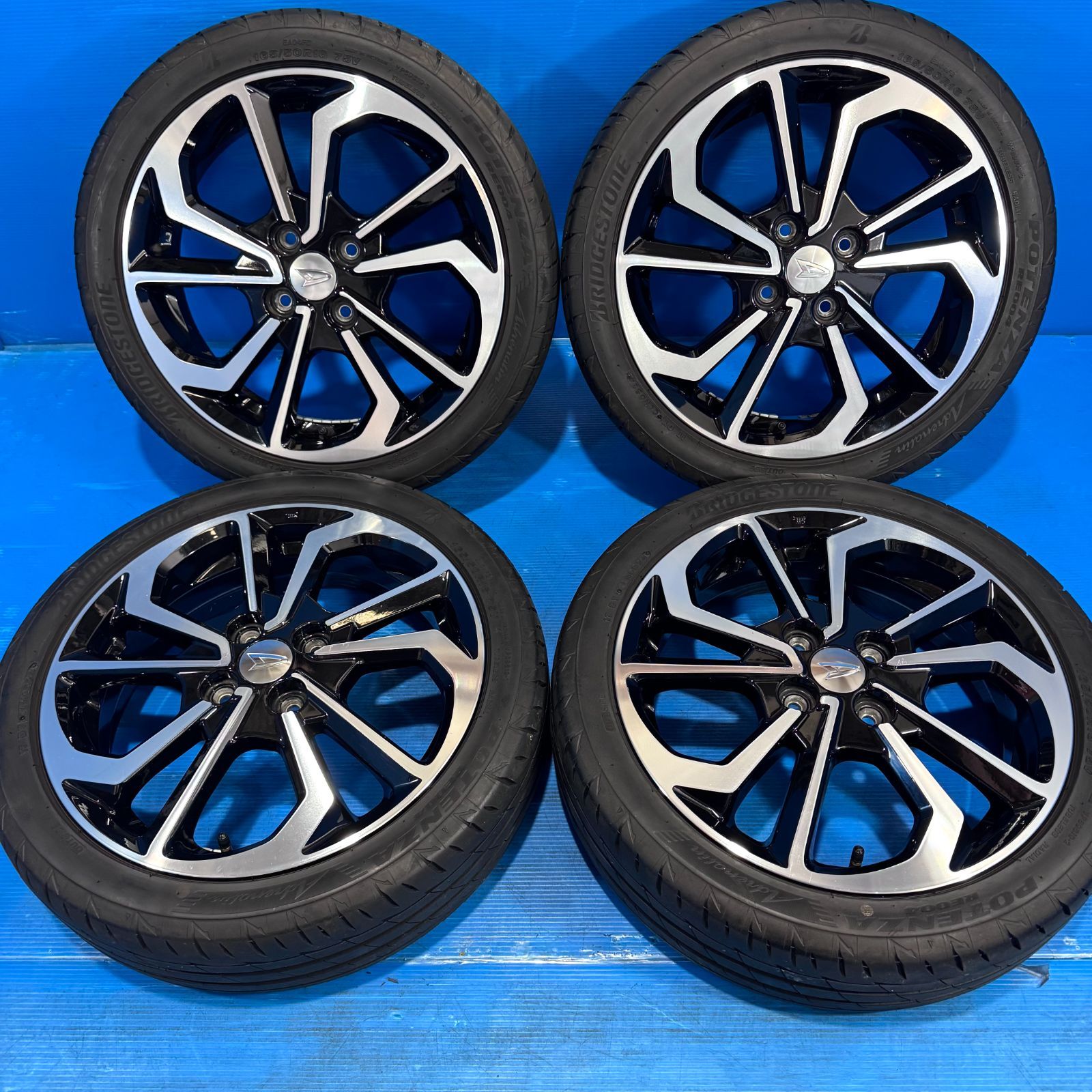 24年製 バリ山】LA400K コペン 純正 16インチ ポテンザ RE004 165 