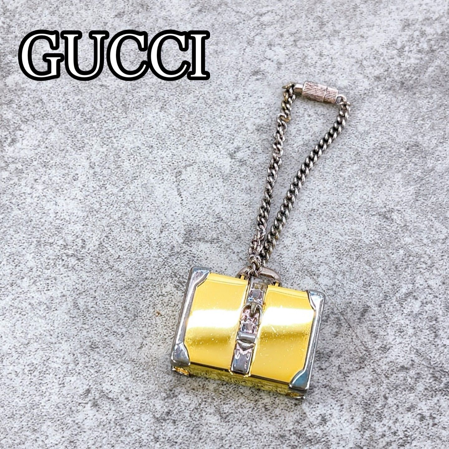 H-1245 GUCCI トランクモチーフ ネックレス ペンダント チャーム 